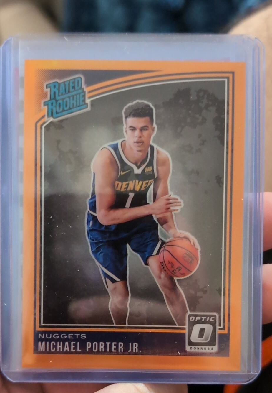 2018-19 Panini Donruss Optic Rated RC /199 Michael Porter Jr. #182 Orange Prizm